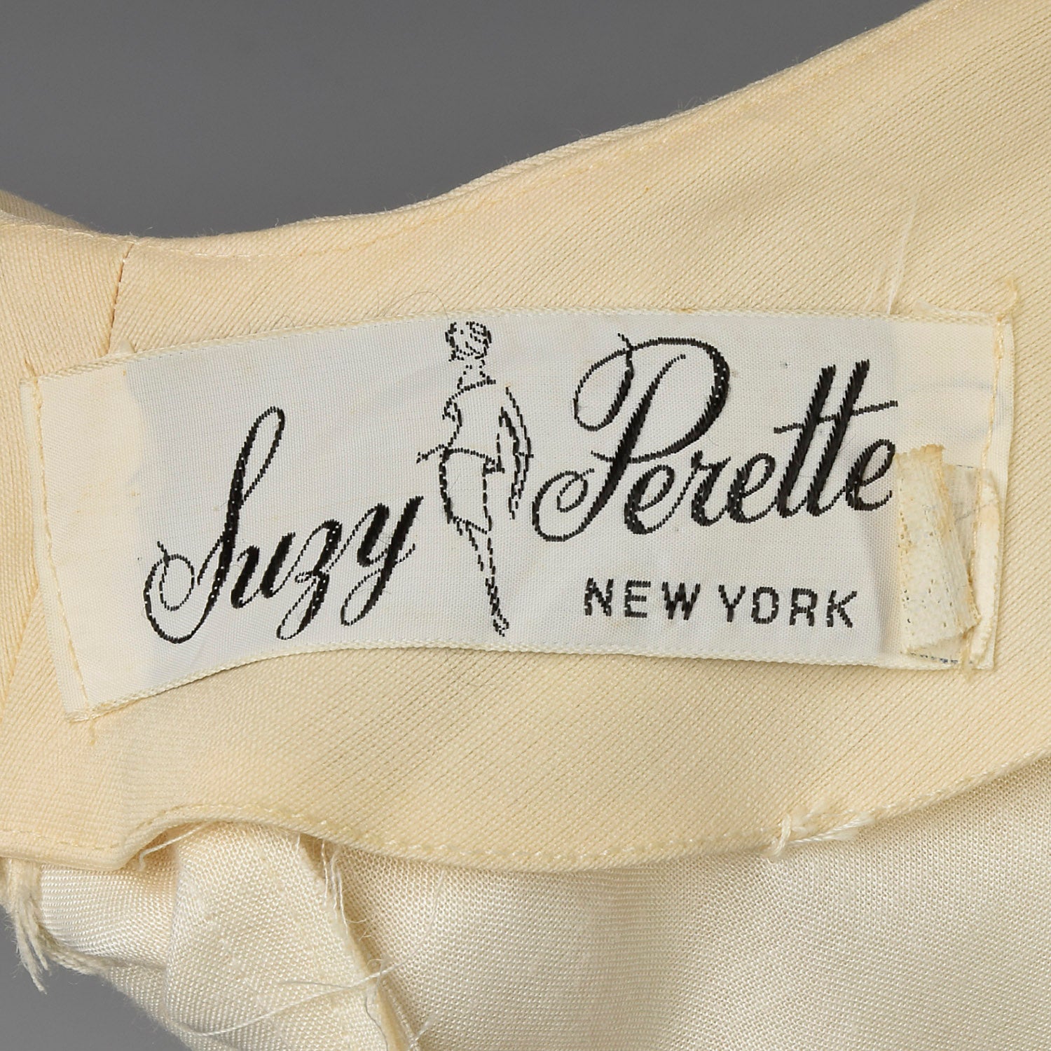 Medium 1960s Dress Suzy Perette Cream Wool Silk Sack Dress