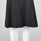 Large Prada Black Wool Flannel Skirt