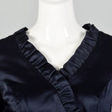 Medium 1960s Blue Satin Dress