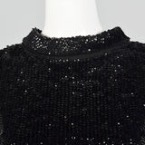 Small Valentina Ltd. 1960s Black Knit Sequin Dress