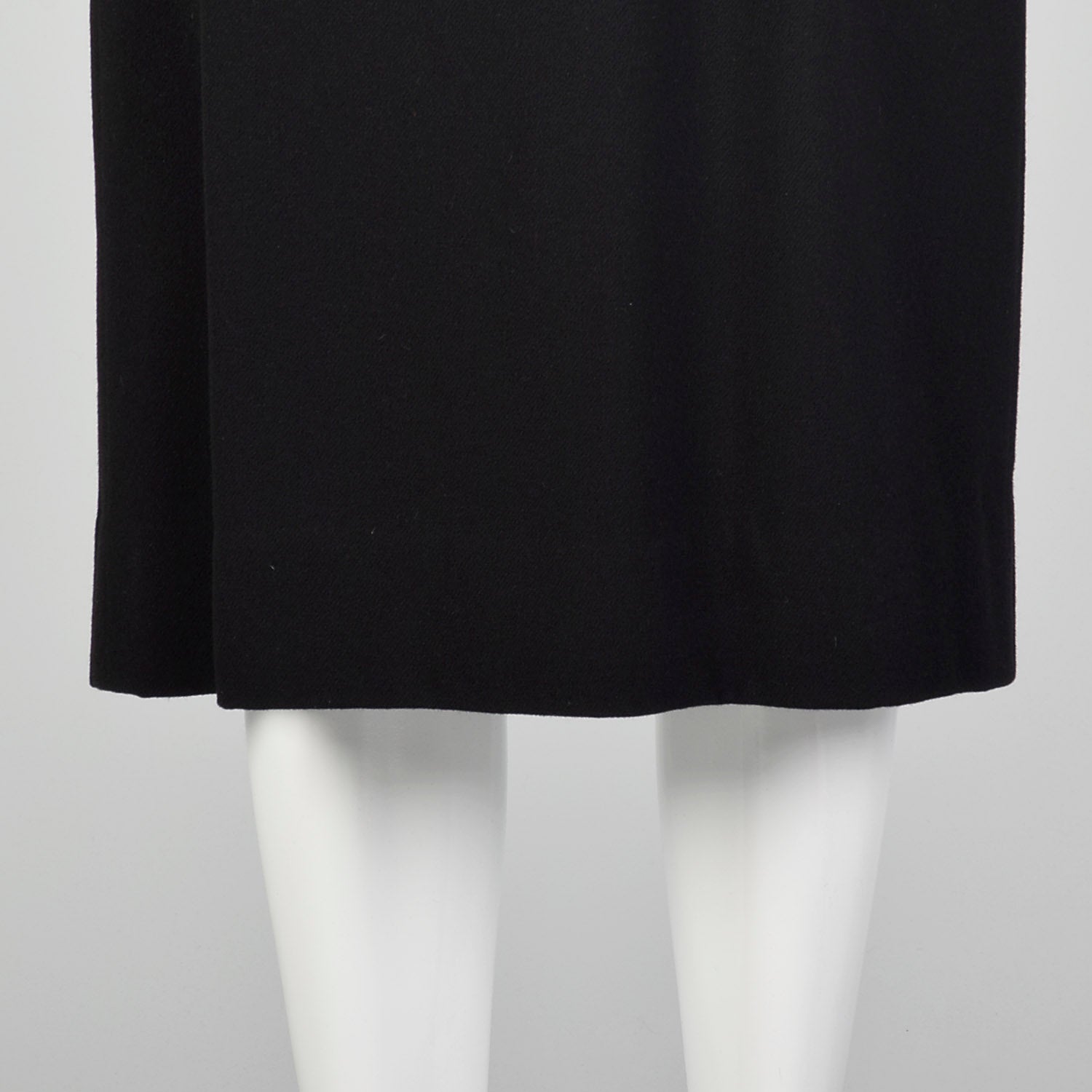 Small 1950s Black Wool Skirt