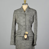1950s Deadstock Atomic Fleck Gray Skirt Suit
