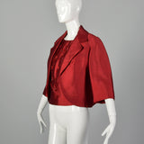 Large 1960s Red Top and Jacket Set