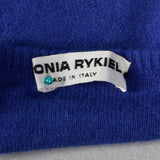 Medium Sonia Rykiel 1990s Blue and Black Color Blocked  Sweater