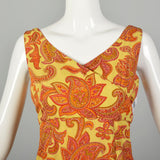 Medium 1970s Boho Dress Psychedelic Bohemian Tie Back Waist