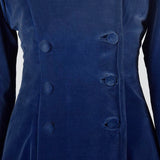 1940s Blue Velvet Princess Coat