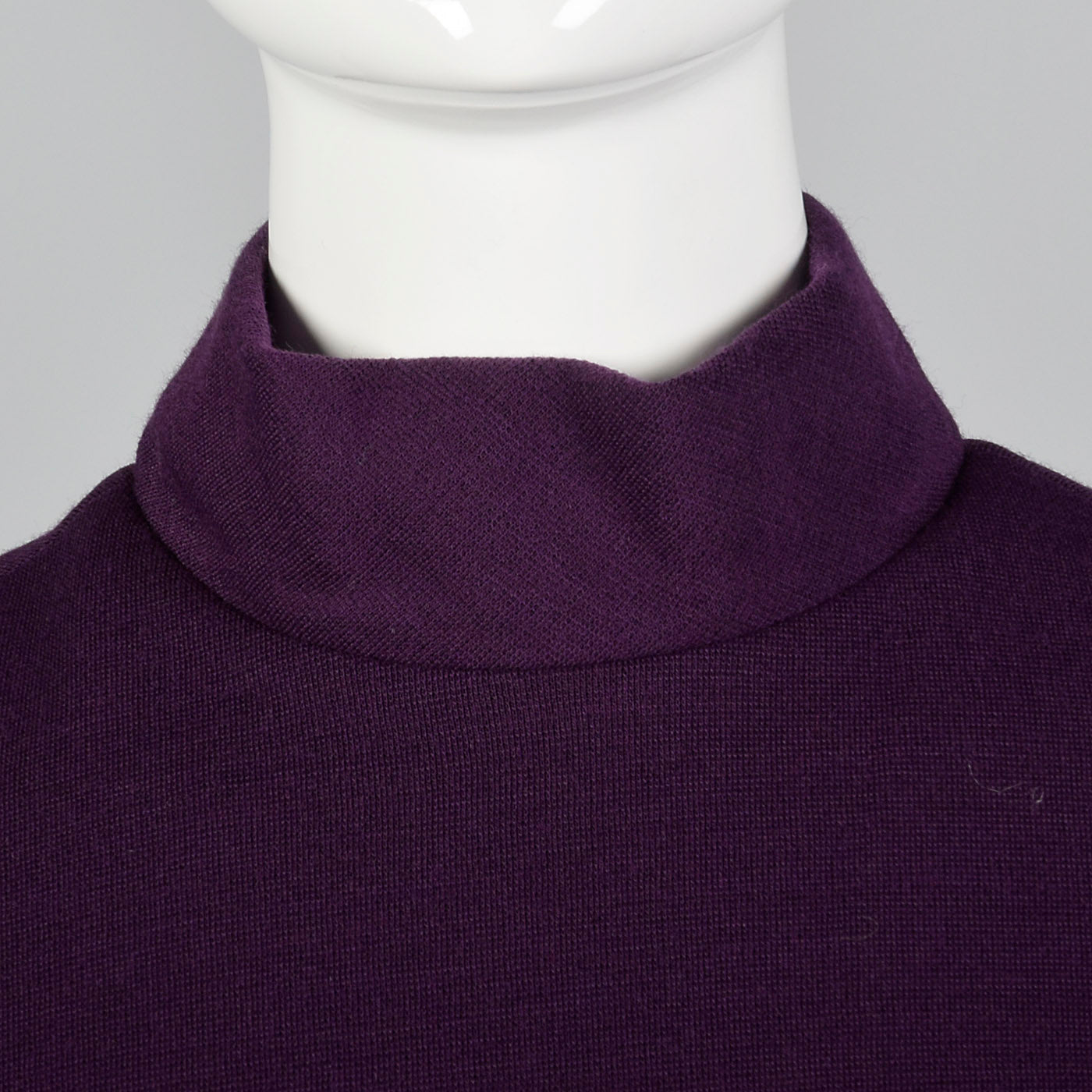 1960s Purple Knit Dress with Dropped Waist