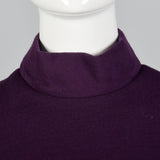 1960s Purple Knit Dress with Dropped Waist