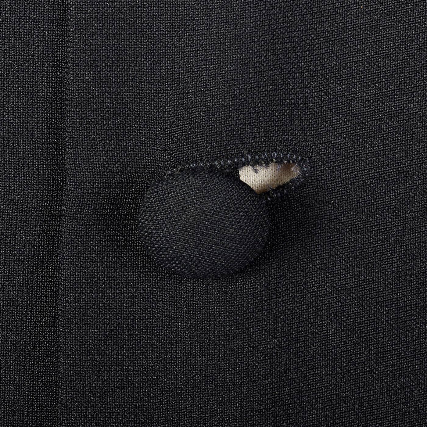 1940s Black Fitted Blouse with Sequin Trim