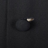 1940s Black Fitted Blouse with Sequin Trim