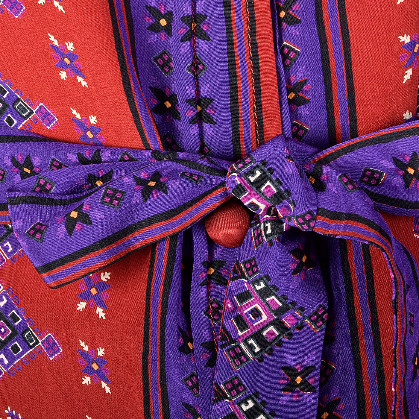 1980s Bohemian Silk Two Piece Set