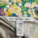 Medium Diane Von Furstenberg Violet Print Dress Floral Silk Jersey