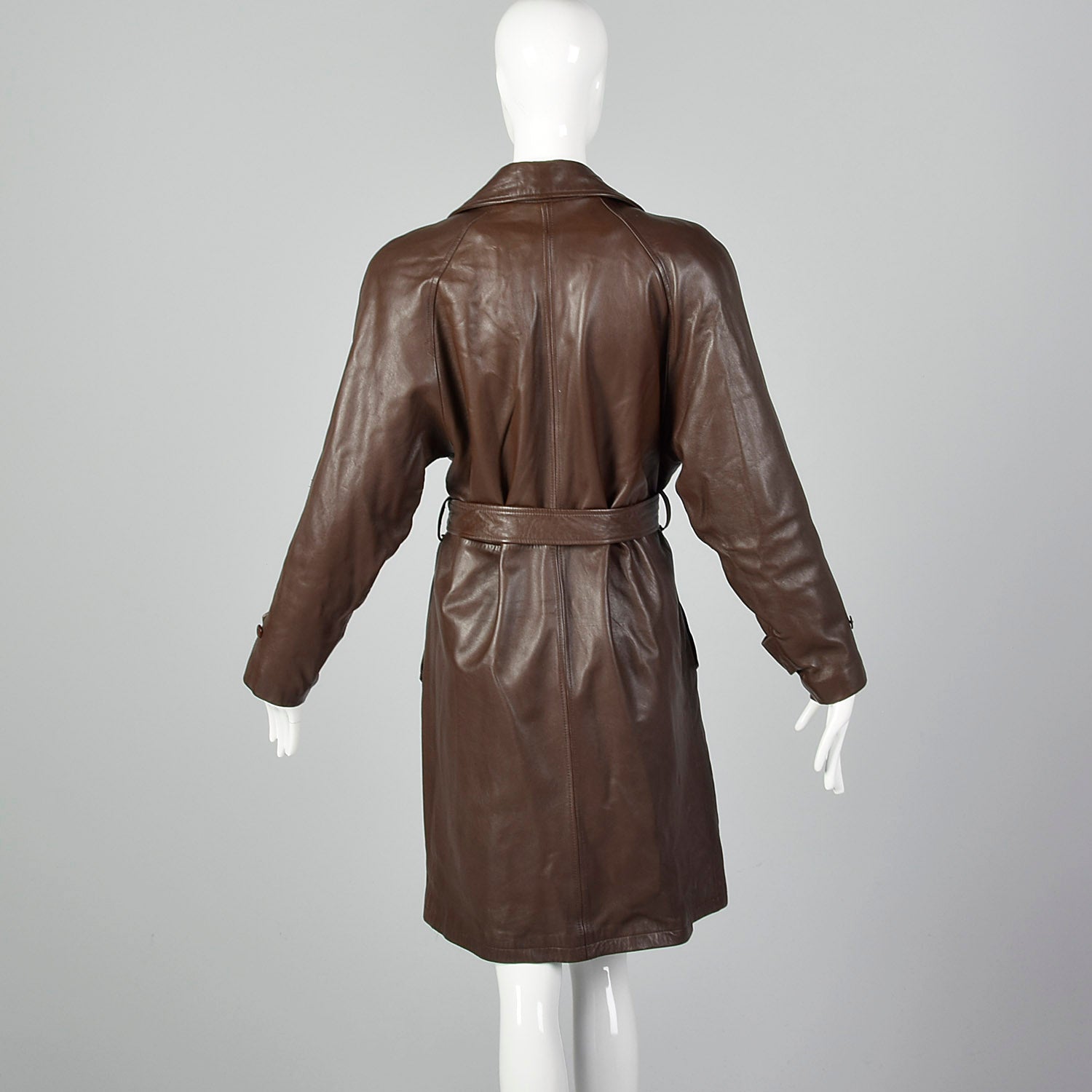 Medium North Beach Leather 1980s Brown Leather Coat