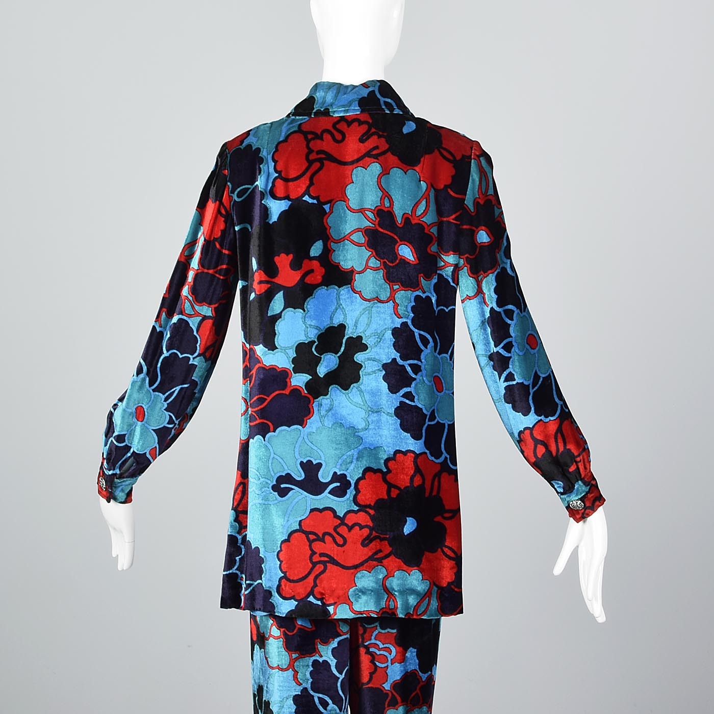 1960s Oscar de la Renta Velvet Tunic Top & Pants Set