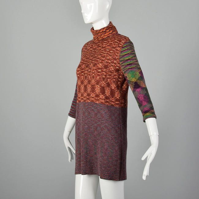 Missoni 1970s Turtleneck Mini Dress