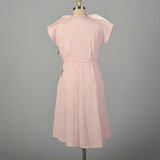 XXL 1950s Pink Day Dress Short Sleeve Deadstock Summer Casual