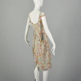 Small 1960s Shayne of Miami Floral Lurex Cocktail Dress