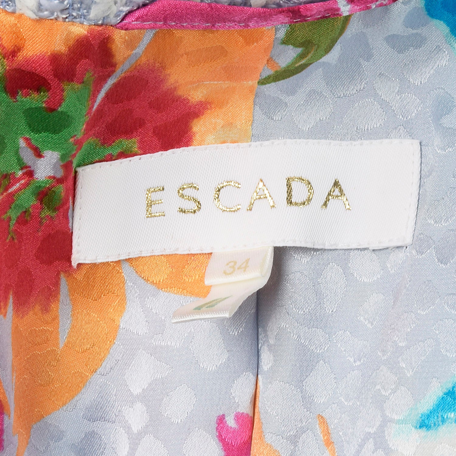 1990s Escada Pastel Plaid Skirt Suit