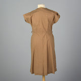 1950s Brown Polka Dot Day Dress