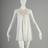 1960s White Babydoll Nightgown with Matching Peignoir