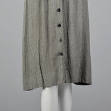 1940s Black and White Check Day Dress