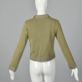 2000s Miu Miu Green Knit Jacket
