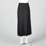 1980s Norma Kamali Black Mermaid Skirt with Pleated Hem