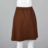 1960s Brown Skirt with Shorts