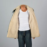 1960s Men's Green Satin Chore Coat