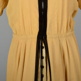 Large 1970s Galanos Bonwit Teller Silk Chiffon Dress