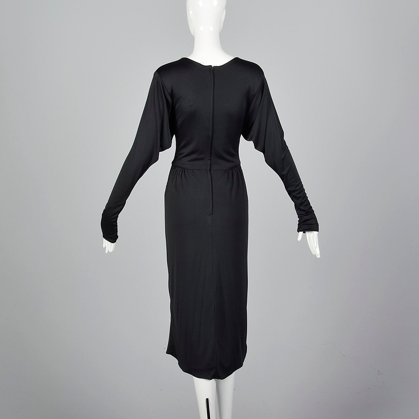 1980s Tadashi I. Magnin Sequin and Draped Dress