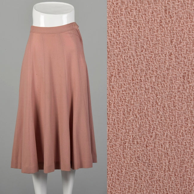 XS 1940s Dust Pink Skirt