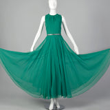 Medium Adele Simpson Elizabeth Arden 1970s Feather Gown and Jacket