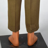 Small 1940s Men's Olive Military Pants