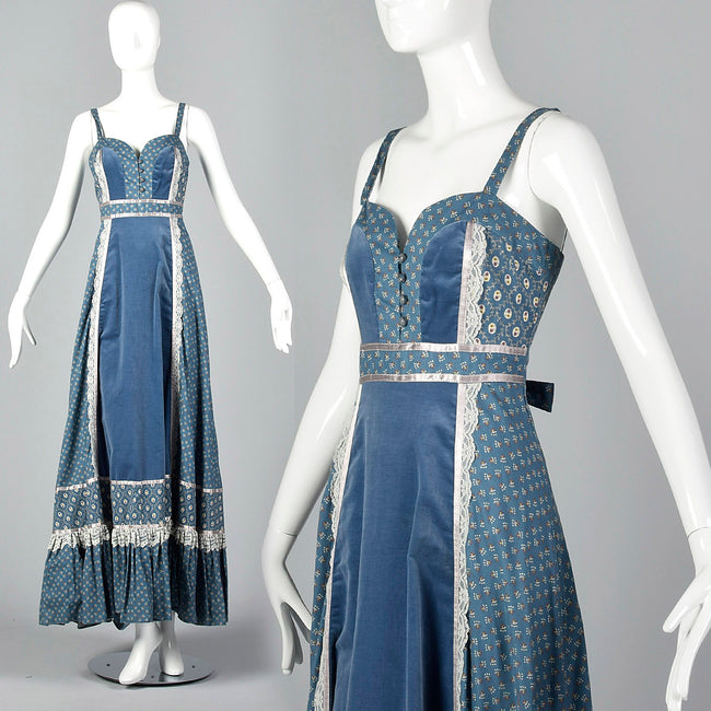 1970s Gunne Sax Bohemian Sundress