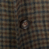 1950s Mens Brown Check Wool Jacket