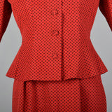 1950s L'Aiglon Red Dress with Matching Jacket
