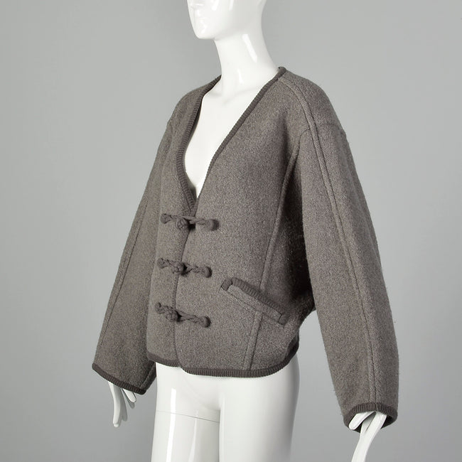 Issey Miyake Plantation Gray Wool Jacket