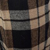 1960s Wool Cigarette Pants in Black and Brown Plaid