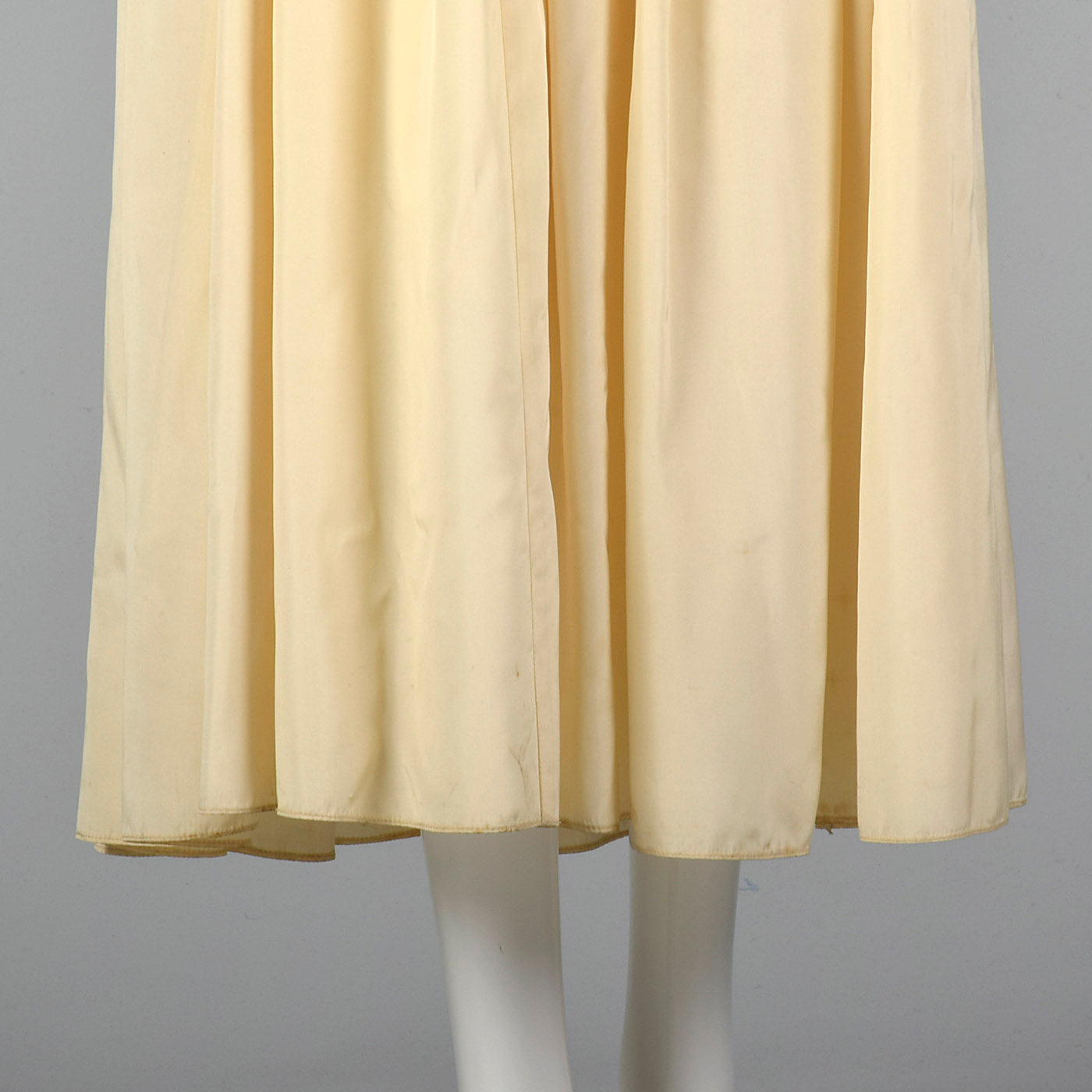 1940s Cream Taffeta Wedding Dress with Sequin Bodice