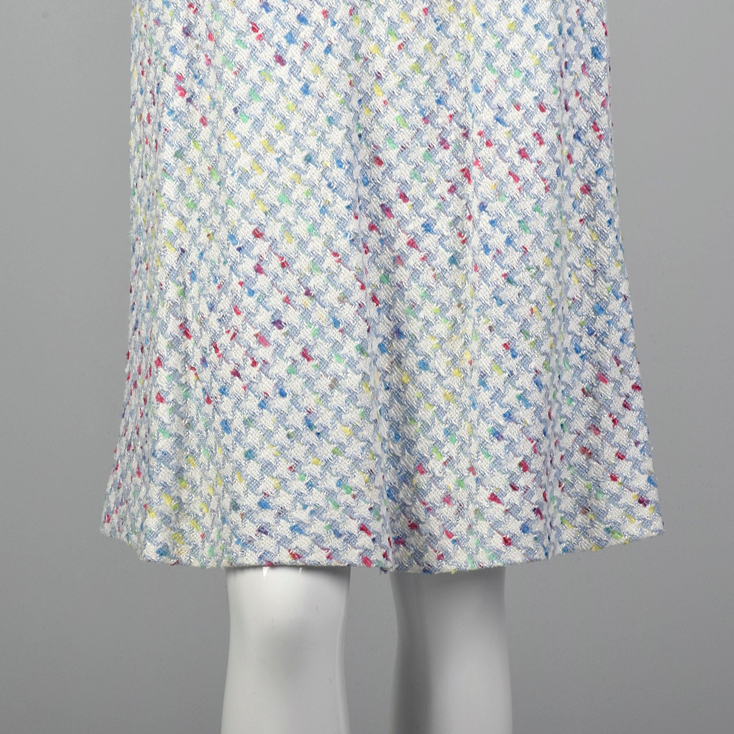 1990s Escada Pastel Plaid Skirt Suit