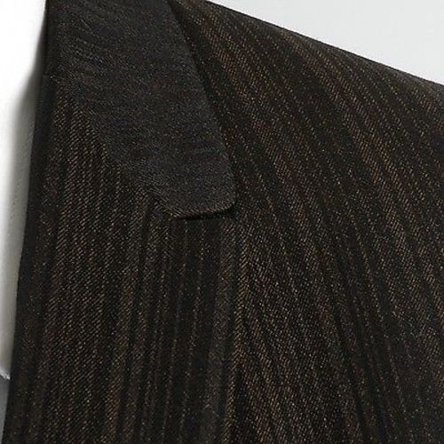 1960s Mens Black and Brown Stripe Sharkskin Suit