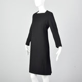 1960s Adele Simpson Black Dress with Great Neckline
