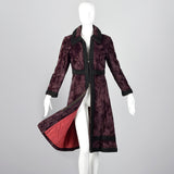 1970s Burgundy Winter Coat