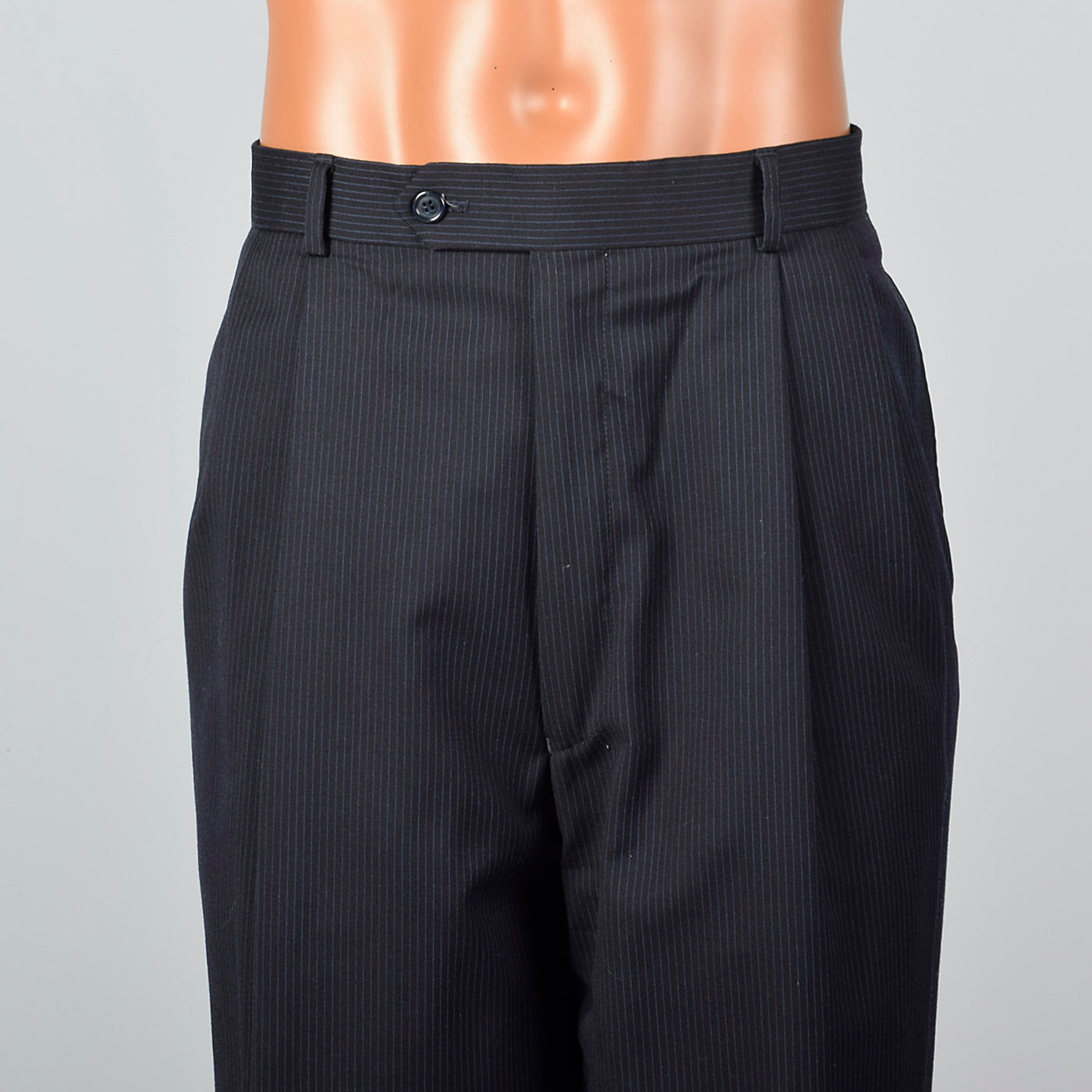 1950s Black Pants with Blue Pinstripe