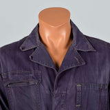 1940s Men's Blue Belted Work Wear Coveralls