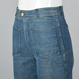 1970s Bell Bottom Jeans with Front Pockets