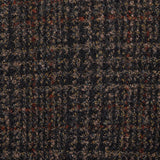1950s Mens Brown Wool Coat with Windowpane Plaid