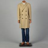 Small 1960s Men's Tan Double Breasted Coat