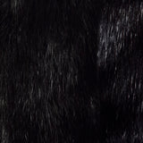 Large 1980s Black Mink Coat with Fox Fur Lapel